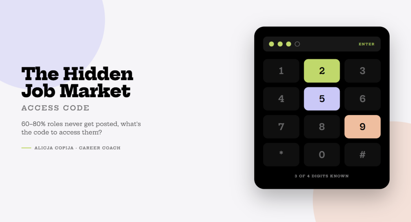Hidden Job Market - access code